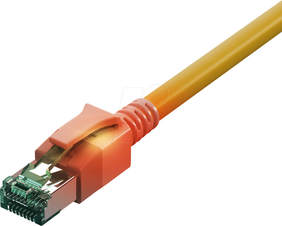 Thumbnail - CS1OYADAD0010 - Cat.6a LED Patchkabel, DualBoot, S/FTP, gelb, 1 m