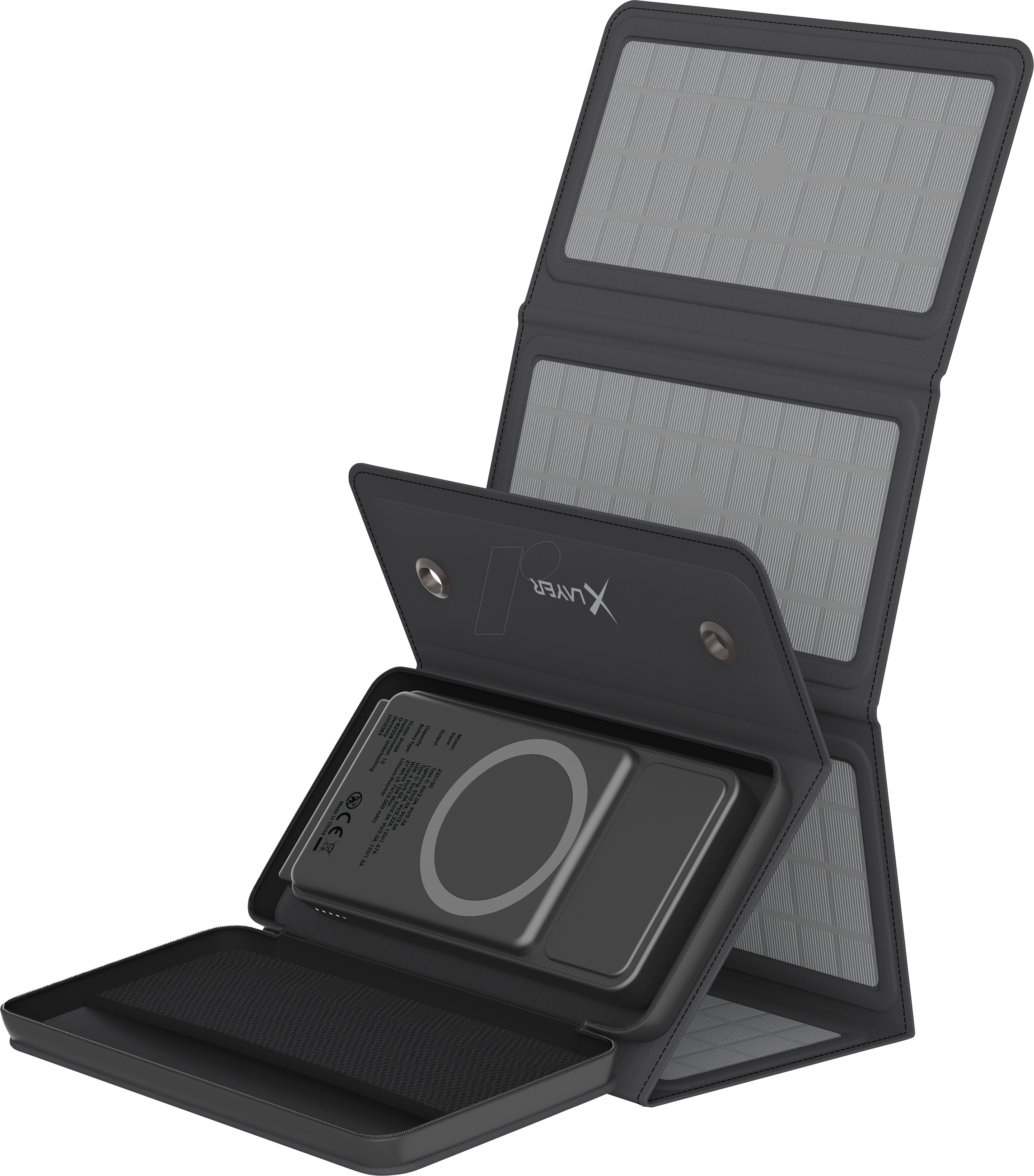 XLAYER 220150 - Powerbank, 10000 mAh, MagSafe, Solarpanel