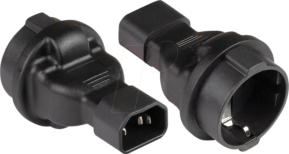 GC PA-1402S - Netzadapter, Kaltgerätestecker, Typ F, C14, schwarz