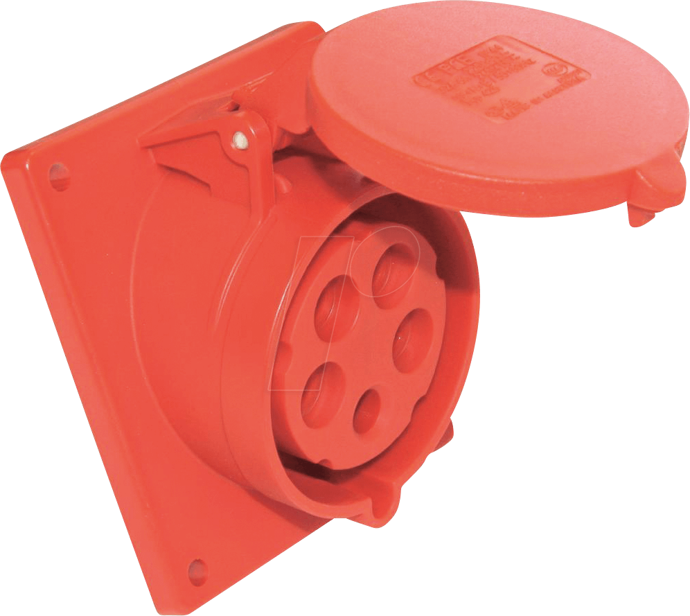 CEE-DOSE ST425-6 - CEE-Anbaudose, schräg, 5-polig, 400V, 32A, rot
