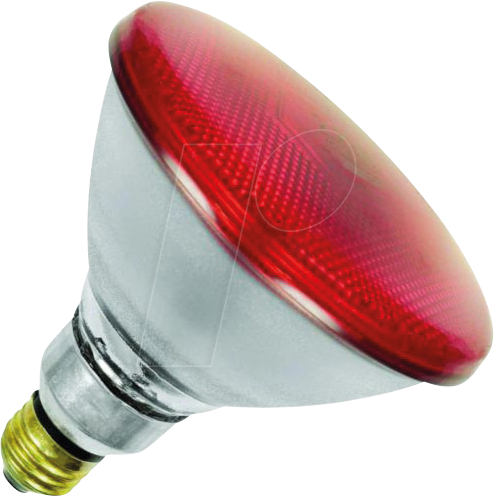 SCHI 393815002 - Infrarot Lampe, E27, PAR38, 150 W, Rot