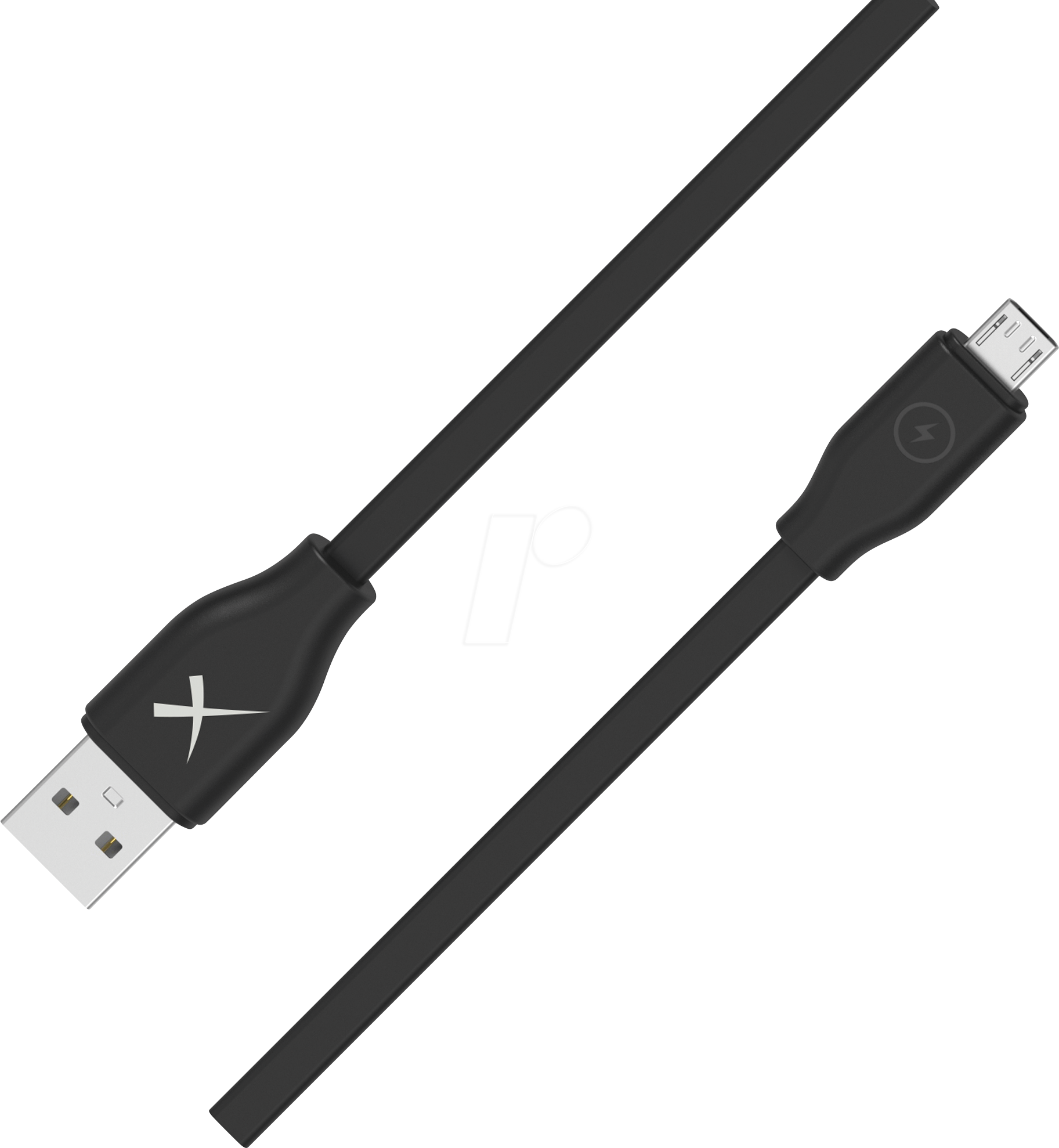 XLAYER 217081 - Sync- & Ladekabel, USB-A -> Micro-B, 2,0 m, schwarz