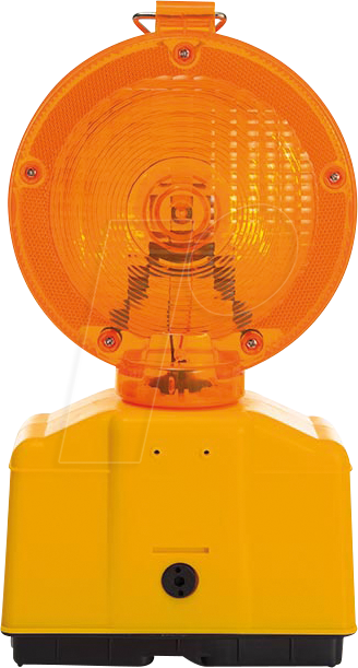 VEL EFL90 - Orange LED-Baustellenlampe, Blinklicht