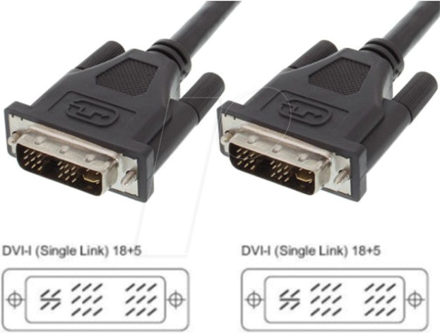 ICOC-DVI-9000 - DVI Monitor Kabel DVI 18+5 Stecker, Single Link, Analog/Digital