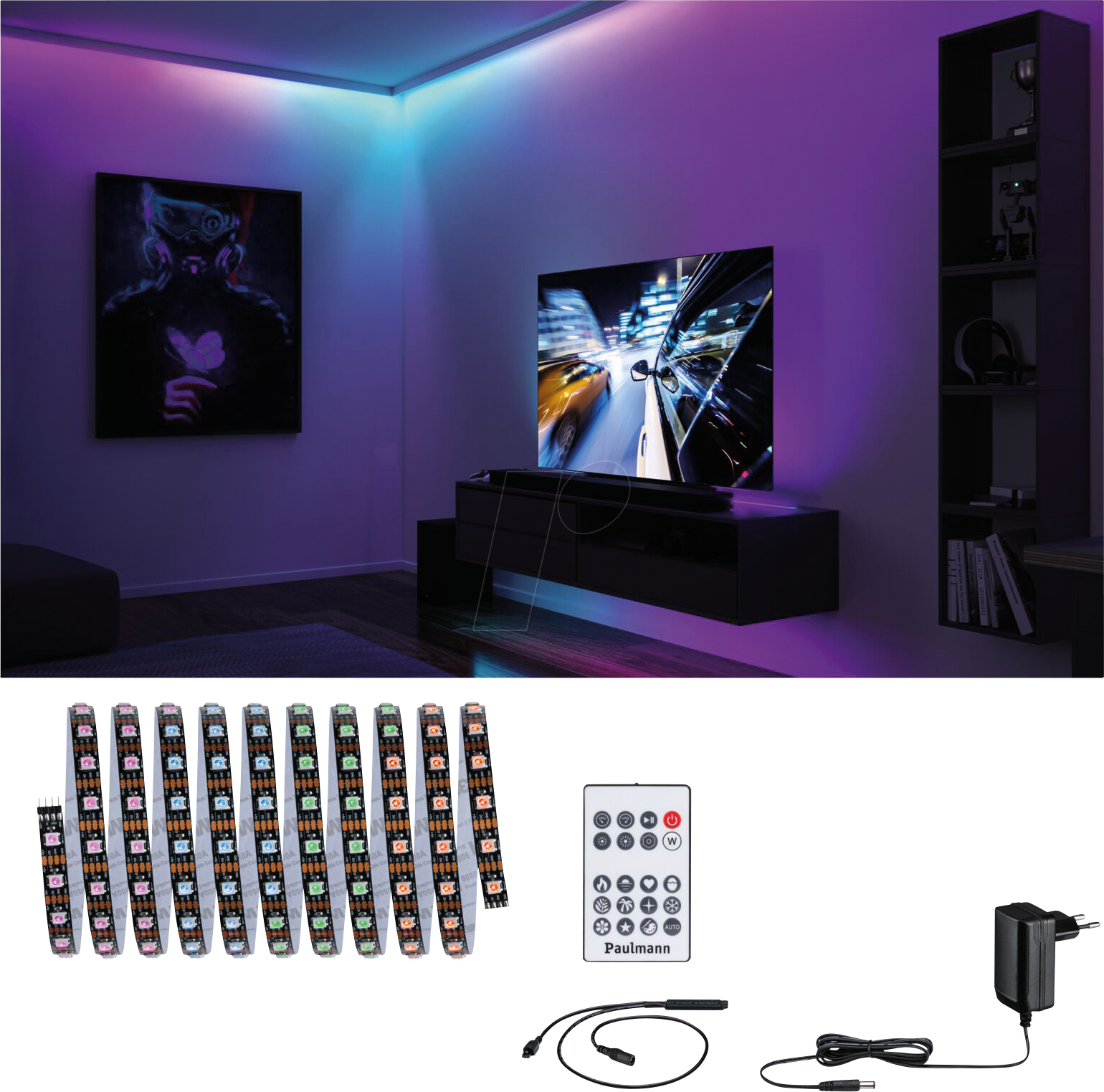 PLM 78887 - Dynamic LED Strip Set 3m Rainbow RGB