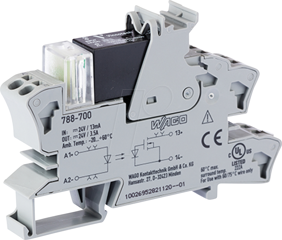 WAGO 788-700 - Solid-State-Relaismodul, IN: DC 24 V, OUT: DC 0 … 24 V, 3,5 A