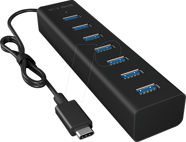 ICY IB-HUB1700C3 - USB 3.0 Typ-C, 7 Port Hub USB Typ-A
