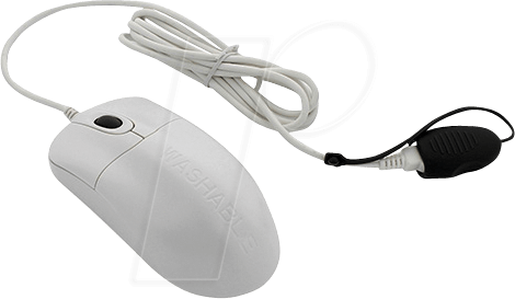 SILVER STORM WS - Maus (Mouse), Kabel, USB, IP68, desinfizierbar, weiß