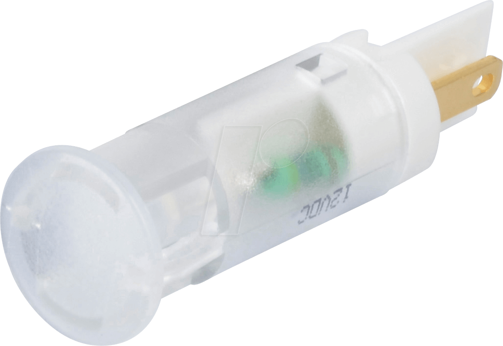 APM QS101 W12 - LED-Signalleuchte, weiß, 12 V, Ø 10 mm, rund, FASTON