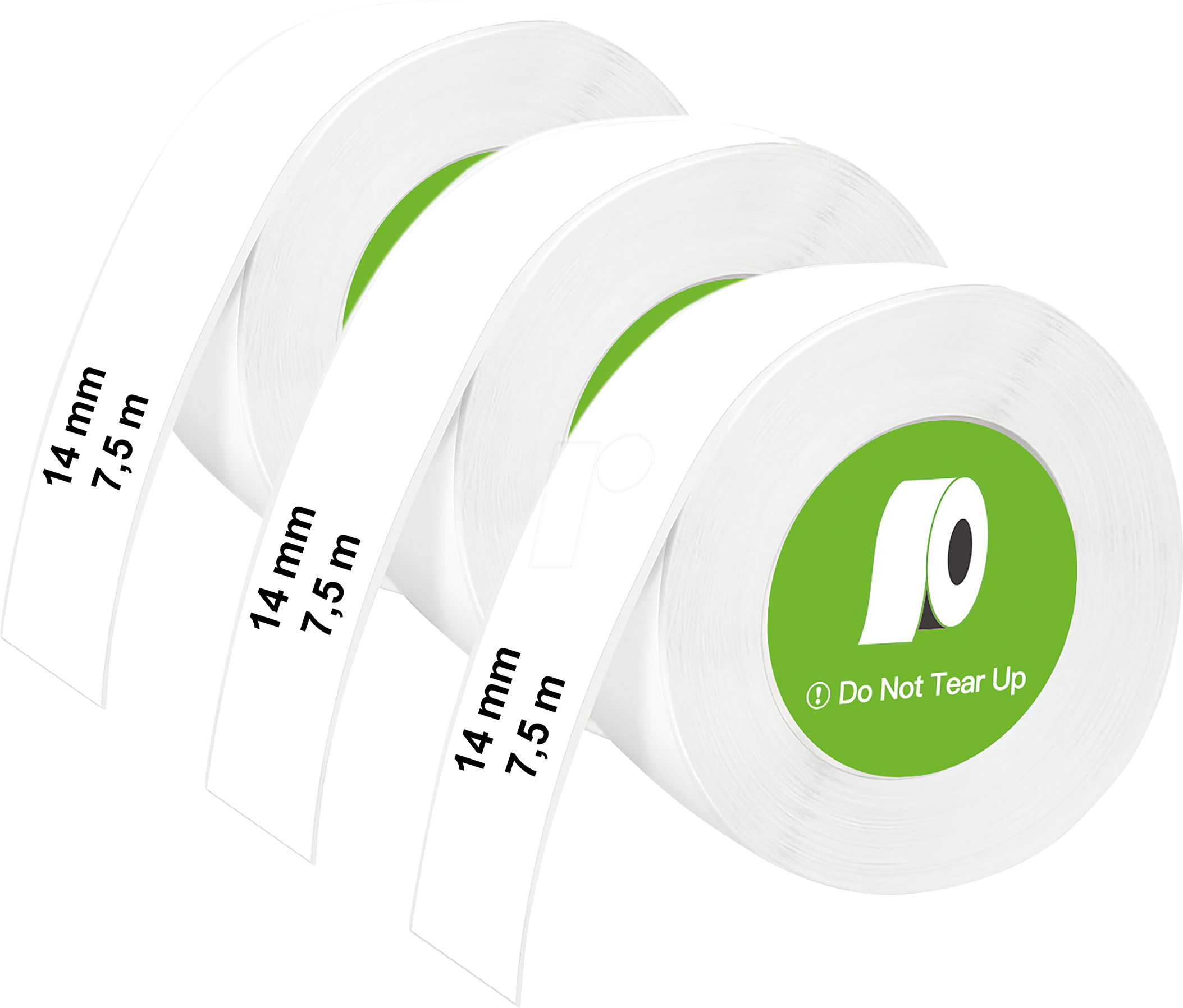 OLYMPIA 6312 - Etikettenrolle, 14 mm x 7,5 m, endlos, 3er-Pack, weiß