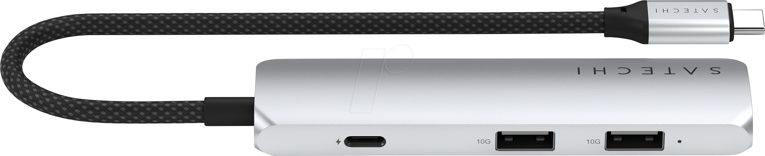 Thumbnail - ST-P4SS - Satechi USB-C 4-in-1 Slim Multiport Adapter 4K Silver