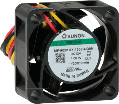 MF40201VX1000UG9 - Lüfter, 12 VDC, 40x40x20mm, Serie MB/EB