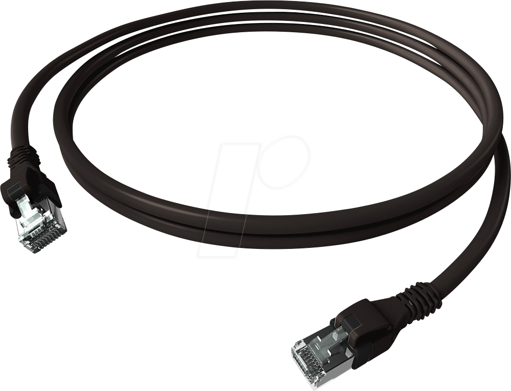 CPP1OSASAS0020 - Cat.6a Patchkabel, DualBoot, PushPull, S/FTP, schwarz, 2 m