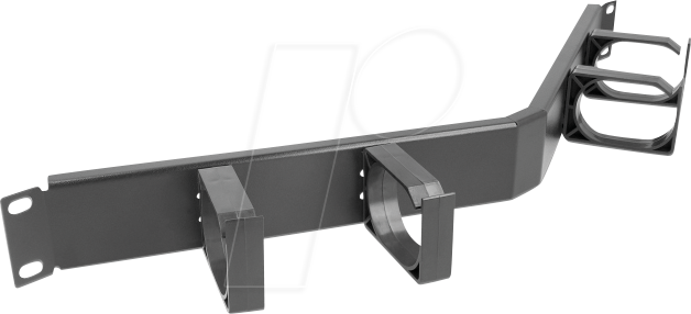 DELOCK 66667 - Kabelmanagement 19'', Rangierpanel, 4 Bügel, gewinkelt, 1 HE, sch