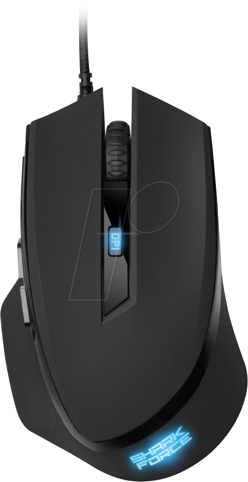 SHARK FORCE2 SW - Gaming-Maus (Mouse), USB, beleuchtet, schwarz