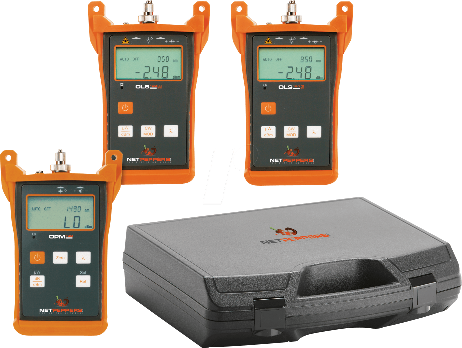 NP OLT100 QUAD - Glasfaserdämpfungsmesskit für Single- und Multimode Glasfaserstr