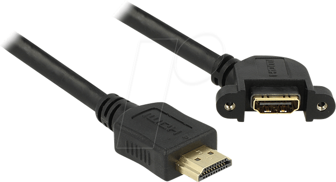 DELOCK 85103 - HDMI A Stecker > HDMI A Buchse gewinkelt, 100 cm