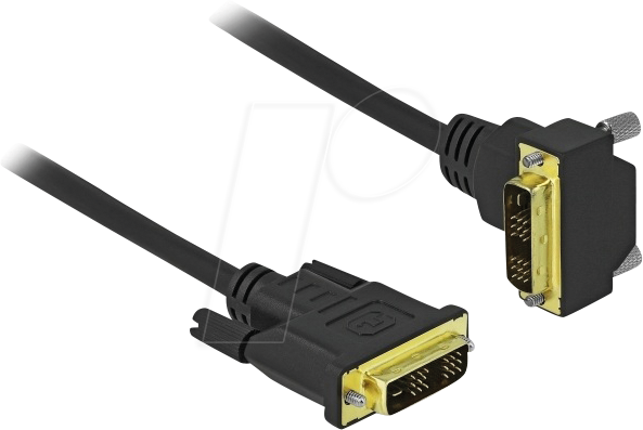 DELOCK 85903 - DVI Kabel 18+1 Stecker zu 18+1 Stecker gewinkelt 3 m