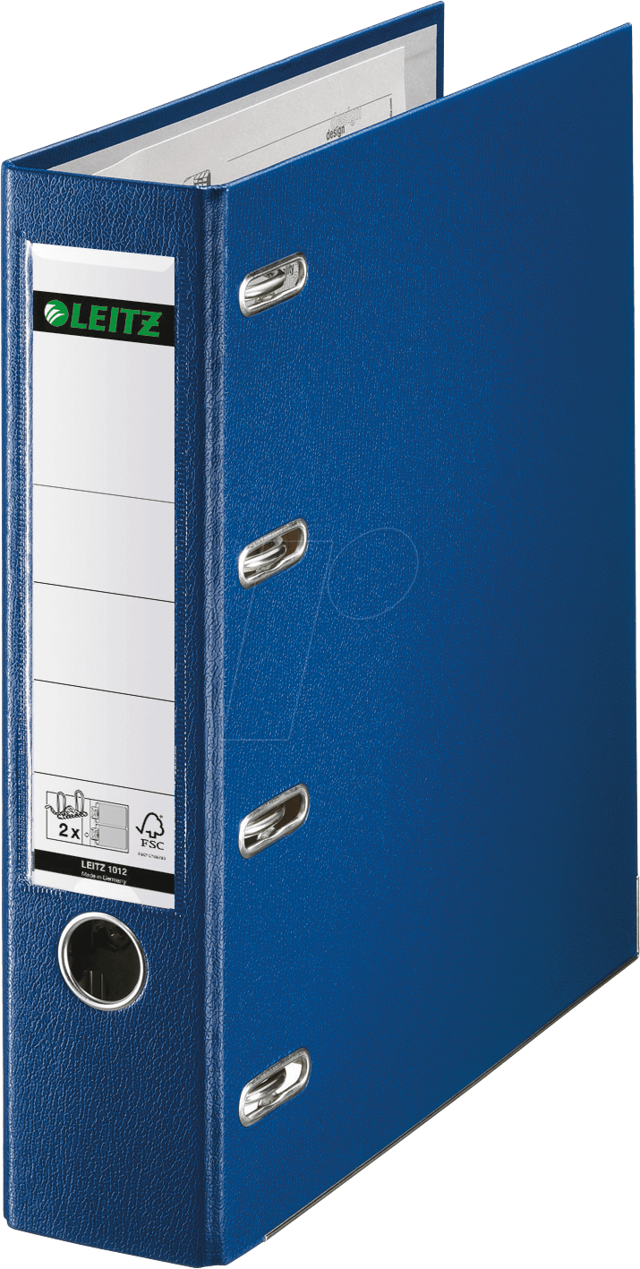 LEITZ 10120035 - Doppelordner PP, A4, 2x A5 quer, blau