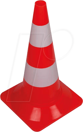 VEL 1190-50 - Garage - Leitkegel, Pylon, rot-weiß, 50 cm