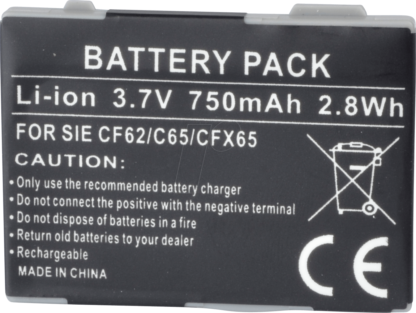AKKU SIE 7 - Ersatzakku für Siemens, AX72 / C70, Li-Ion, 750 mAh