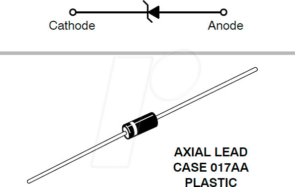 Thumbnail - 1N 5339BG ONS - Zenerdiode, 5,6 V, 5 W, Case 017AA