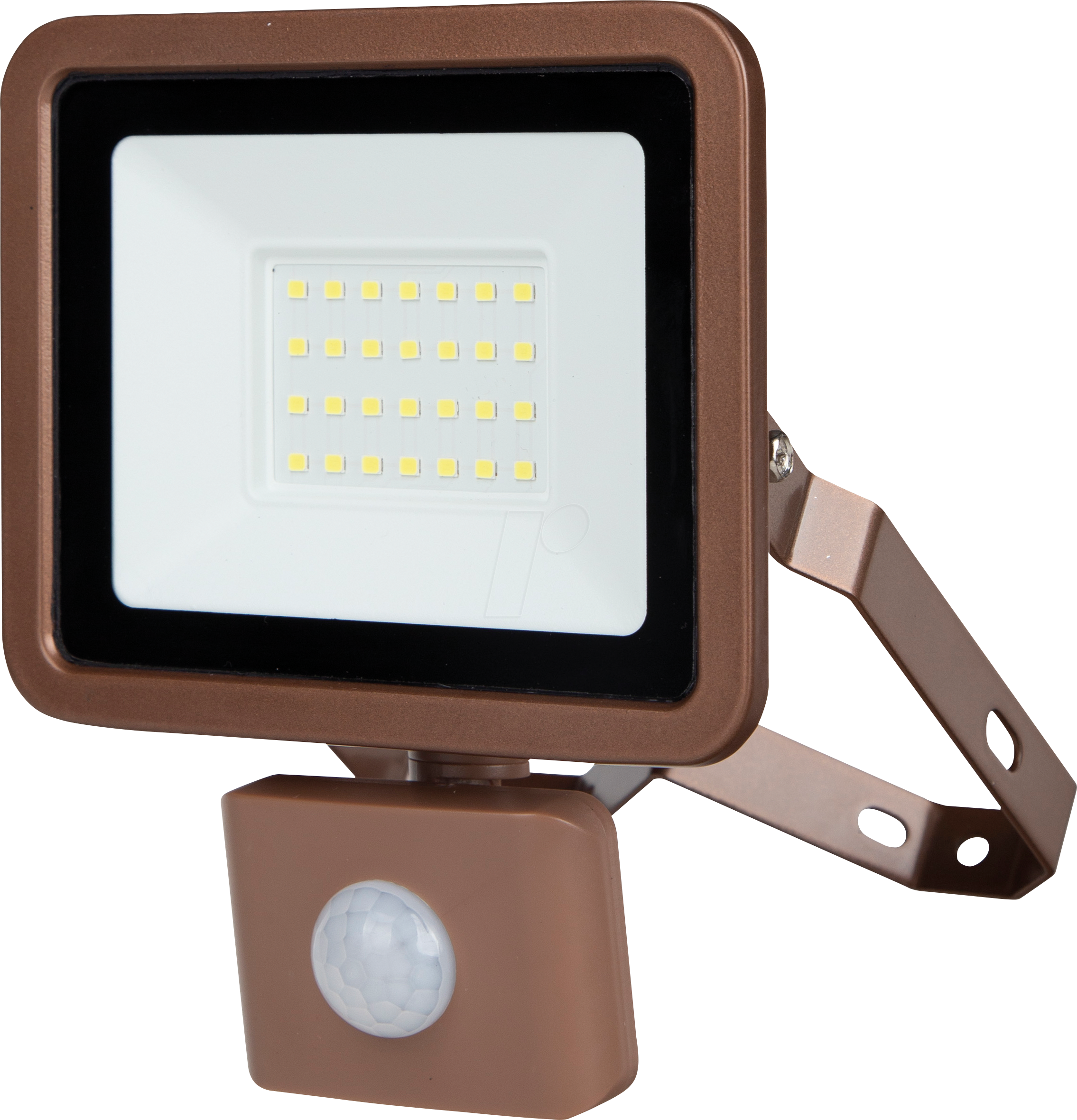 REV 2707615040 - LED-Flutlicht, 20 W, 1700 lm, 6500 K, IP44, Sensor, bronze