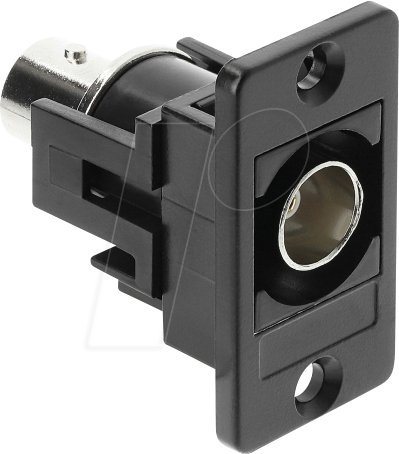 DELOCK 91107 - Panel Mount BNC Buchse zu BNC Buchse schwarz
