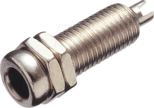 BU 10 - Buchse, 4 mm, Schraubverschluss, blank