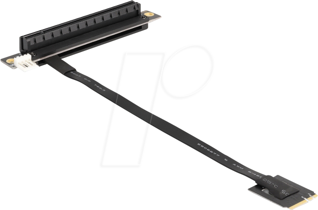 DELOCK 64220 - Riser Karte, M.2 NVMe Key A+E > PCIe x16, 20 cm Kabel