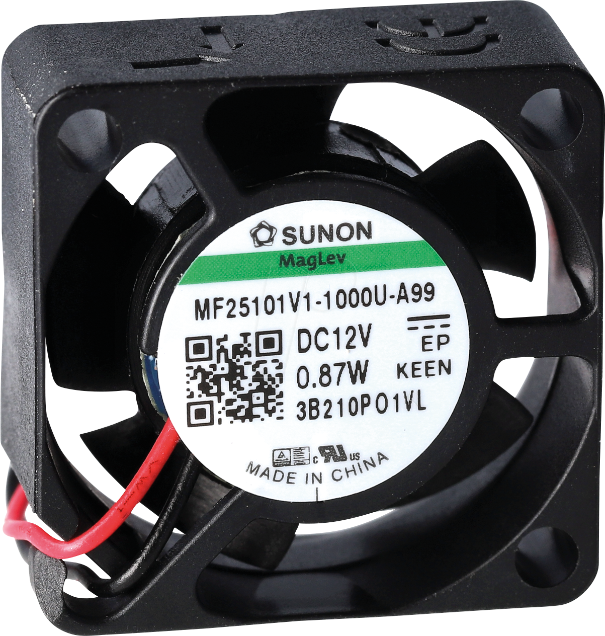 MF25101V11000UG9 - Lüfter, 12 VDC, 25x25x10mm, Serie MC