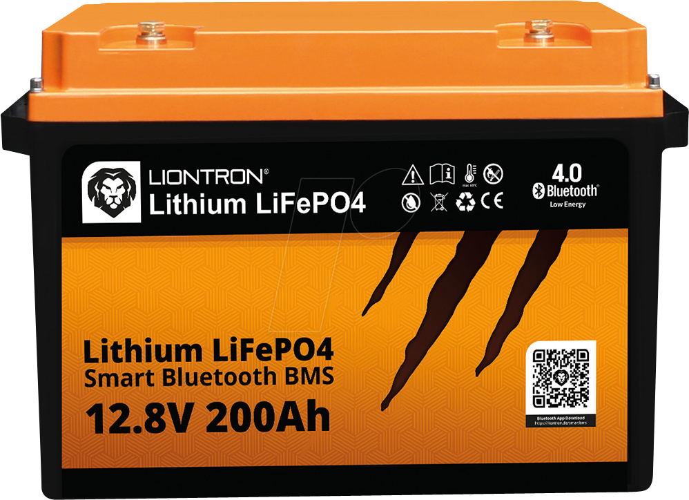 LIO 12200LX-MA - Lithium-Akku, LiFePO4, 12,8 V, 200 Ah, BT BMS, Arctic / Marine