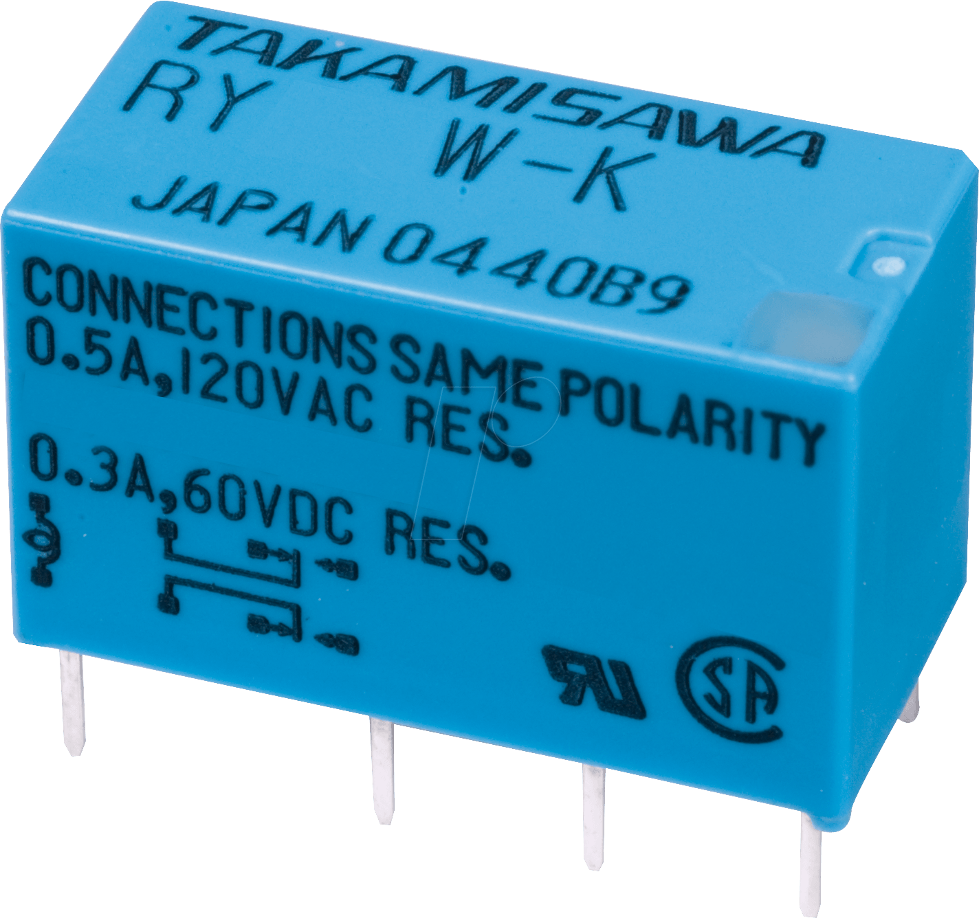 RY 05W K - Signal-Relais RY, 5 VDC, 2 Wechsler 1A