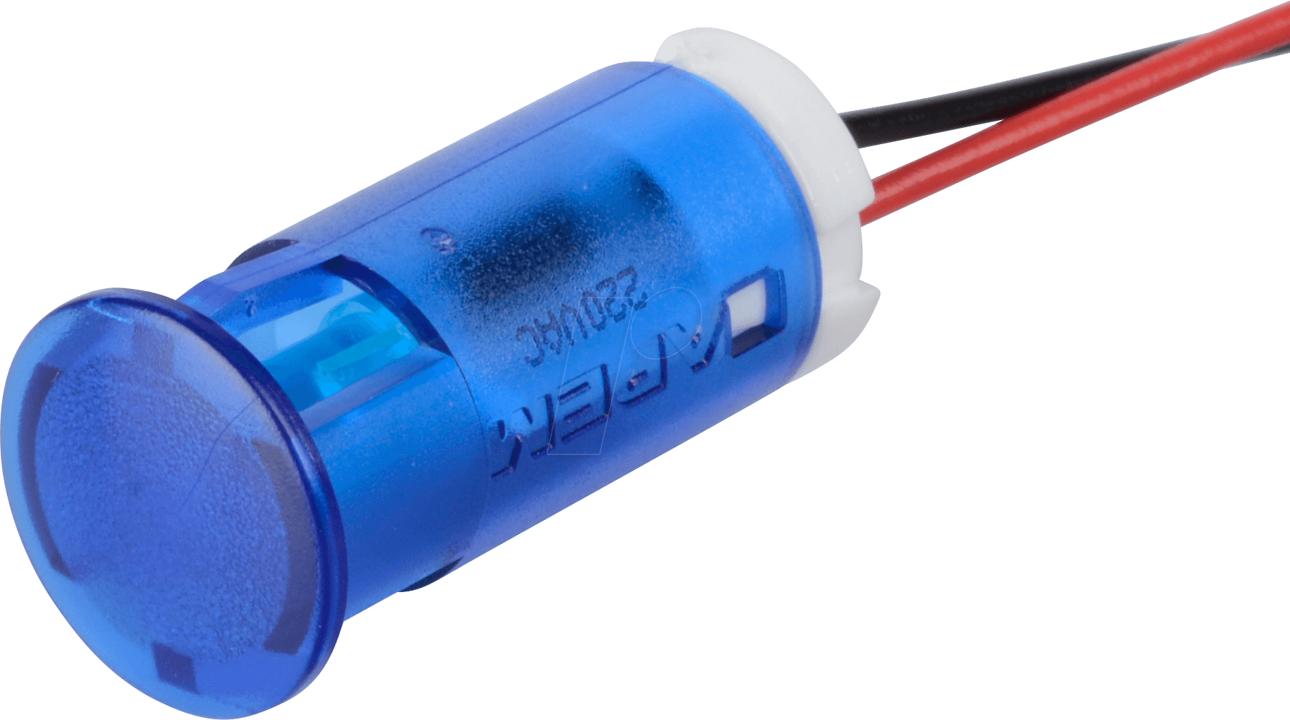 APM QS123 HB220 - LED-Signalleuchte, blau, 220 V, Ø 12 mm, rund, bedrahtet