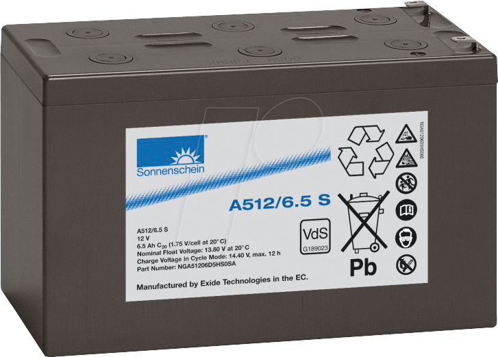 DF-A512/6,5 S - Blei-Gel-Akku, 12 V, 6,5 Ah