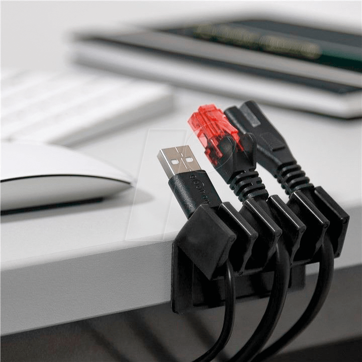 GOOBAY 70433 - Kabel Management 5-Slots, 2er Set schwarz