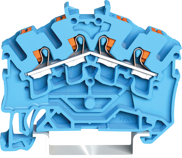 WAGO 2202-6404 - Durchgangsklemme, 4-Leiter, Ø 0,25 - 4 mm²