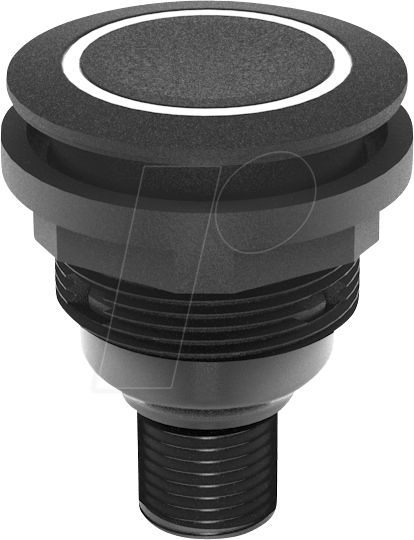 SSWTLRGIC005 - Drucktaster - 1 S, schwarz, LED-Ring grün