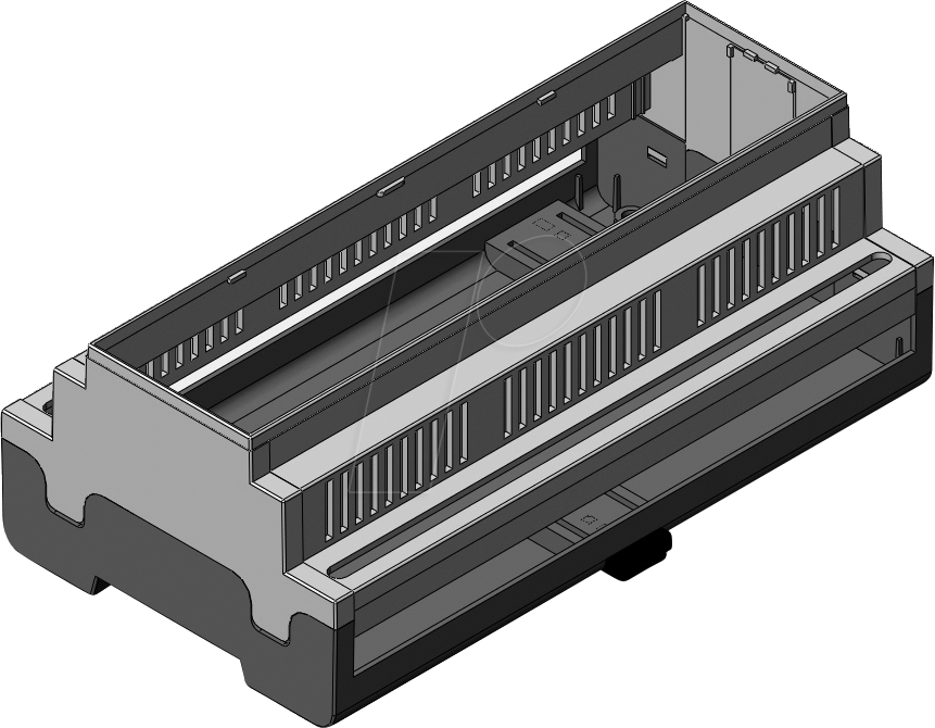APRA DB9 OBK - Leergehäuse, offen, 160,6 x 58 x 90 mm, 9 TE