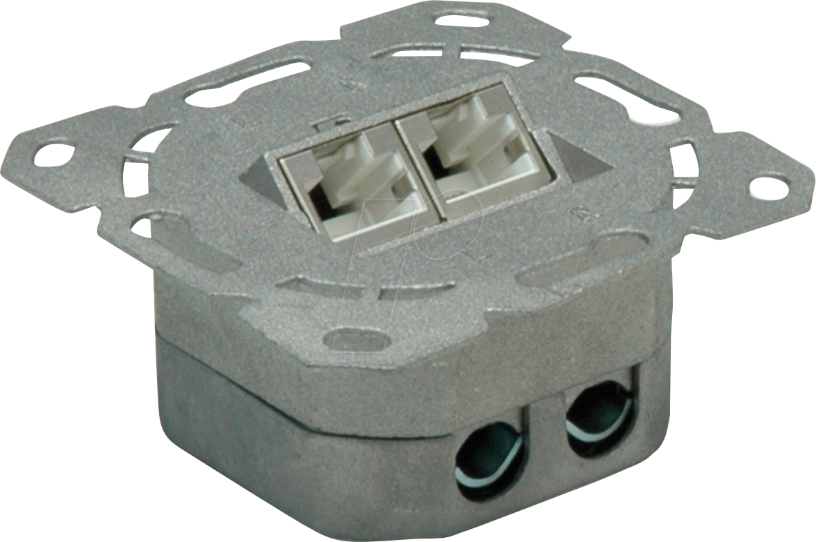 VALUE 25998491 - RJ45 Anschlussdose, Cat.6a, 2-fach, UP, weiß