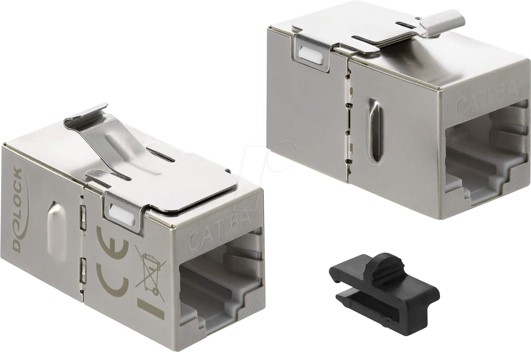 DELOCK 90757 - Keystone Modul RJ45 Buchse zu RJ45 Buchse Cat.6a, geschirmt