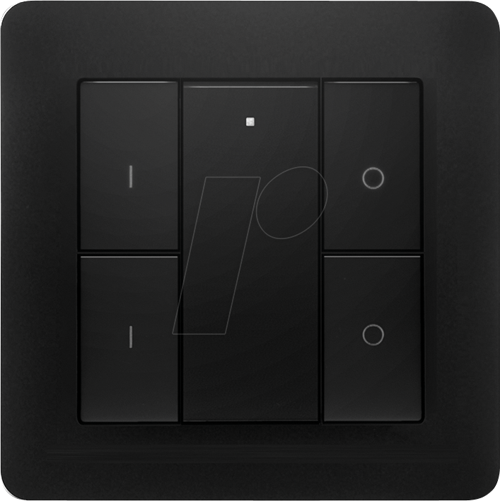 Thumbnail - ECO-DIM 10013 - Funkschalter Zigbee, schwarz, universal, 2 Gruppe