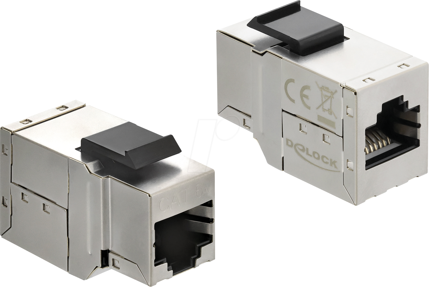 DELOCK 90835 - Keystone Modul RJ45 Buchse zu RJ45 Buchse Cat.6a, geschirmt