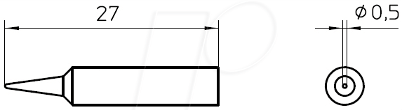 Thumbnail - SPITZE XNT 1 - Lötspitze XNT 1, Ø 0,5 mm