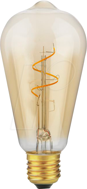 SCHI LS276425022 - LED-Lampe E27, 2,9 W, 250 lm, 2200 K, Gold, Filament, dimmbar