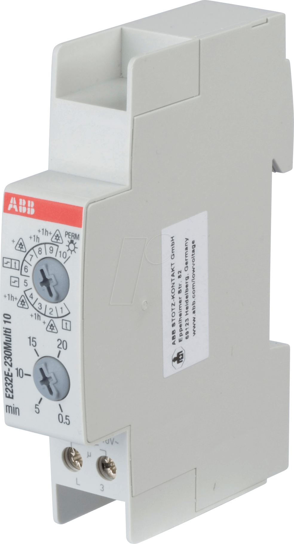 ABB E232E-MUL10 - Treppenlichtzeitschalter - 230 V, 0,5-20 min, Vorwarnung