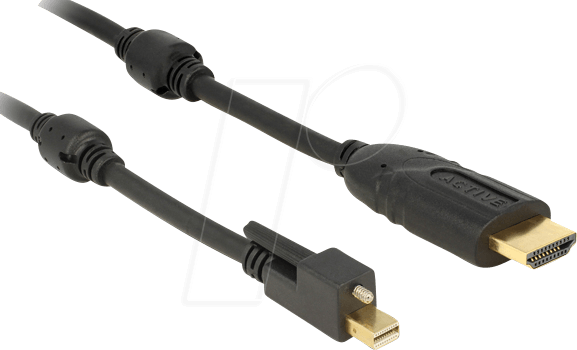 DELOCK 83732 - mini DisplayPort 1.2 Stecker auf HDMI A Stecker, 5 m, schwarz