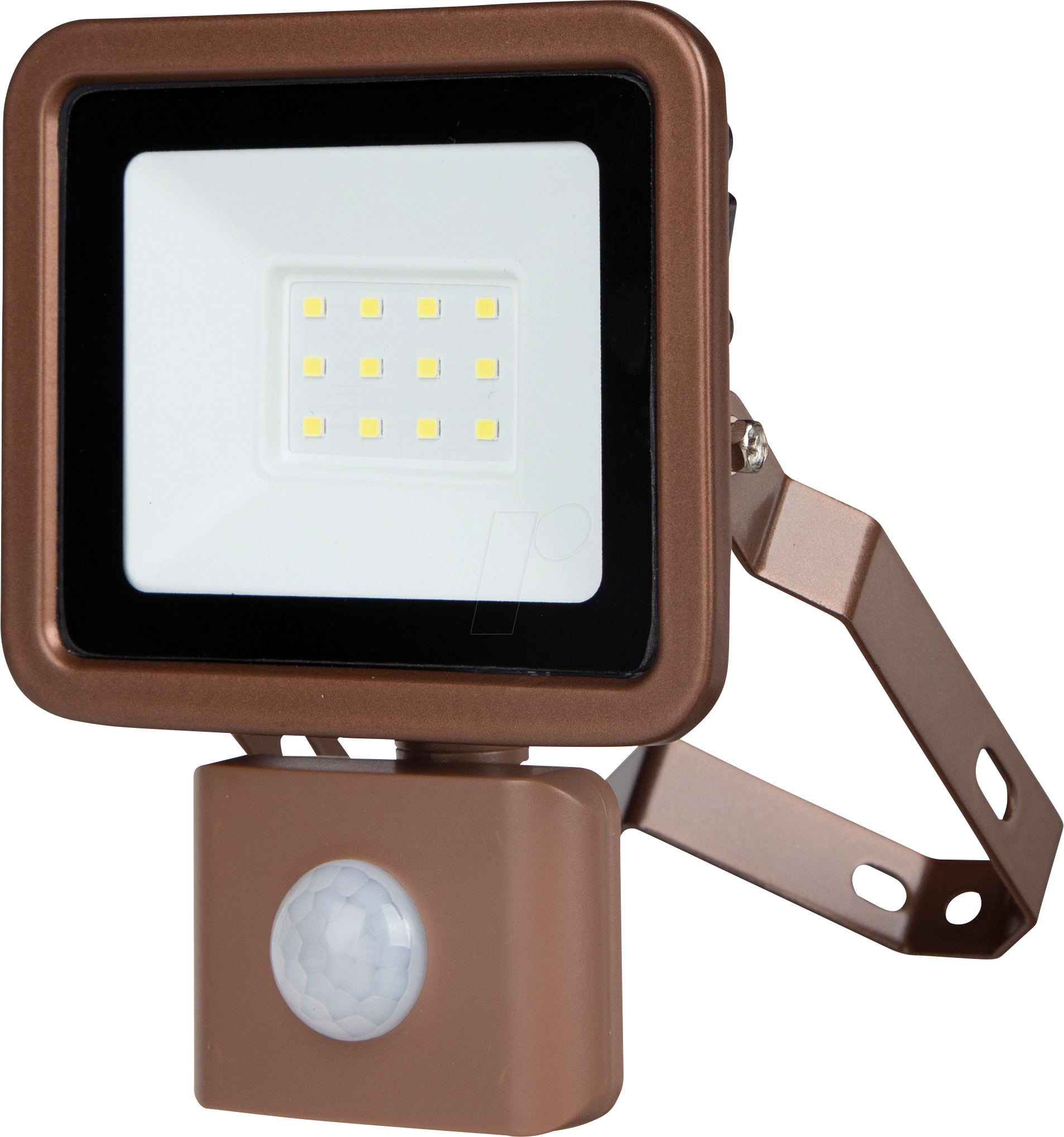 REV 2707614040 - LED-Flutlicht, 10 W, 800 lm, 6500 K, IP44, Sensor, bronze
