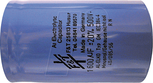 F+T GMA103063350 - Becher-Elko, radial, 10 mF, 63 V, 85°C