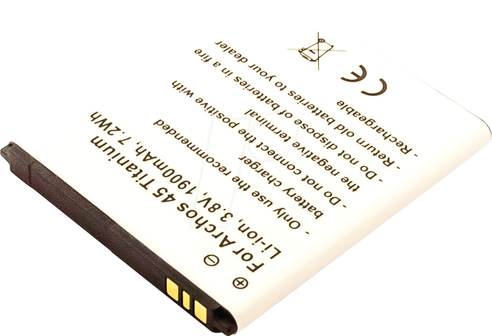 AKKU 30912 - Smartphone-Akku für Archos-Geräte, Li-Ion, 1900 mAh